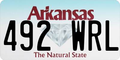 AR license plate 492WRL