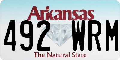 AR license plate 492WRM