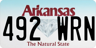 AR license plate 492WRN