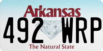 AR license plate 492WRP