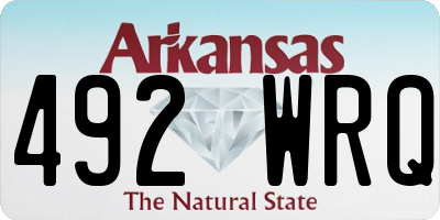 AR license plate 492WRQ