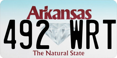 AR license plate 492WRT
