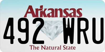 AR license plate 492WRU