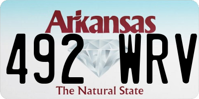 AR license plate 492WRV