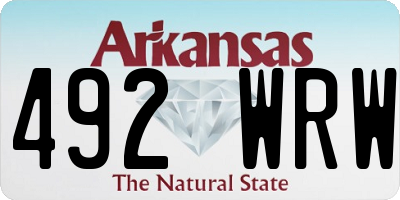 AR license plate 492WRW