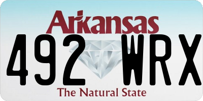 AR license plate 492WRX