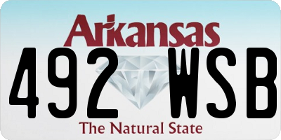 AR license plate 492WSB