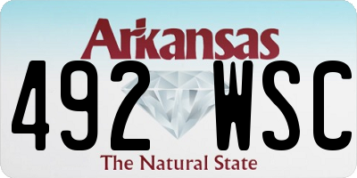 AR license plate 492WSC