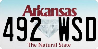 AR license plate 492WSD