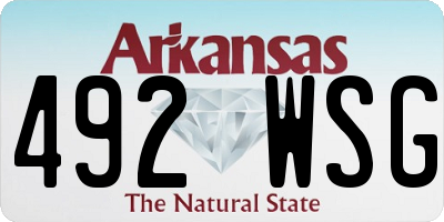 AR license plate 492WSG