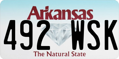 AR license plate 492WSK