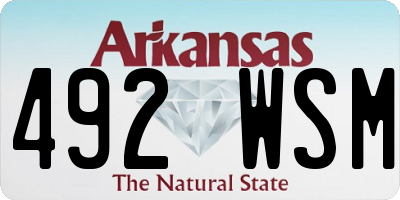 AR license plate 492WSM
