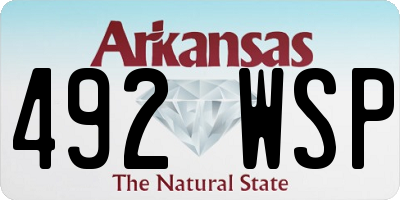AR license plate 492WSP