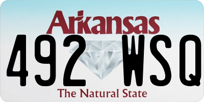 AR license plate 492WSQ