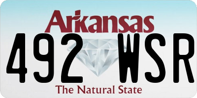 AR license plate 492WSR
