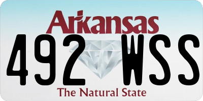 AR license plate 492WSS