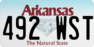 AR license plate 492WST
