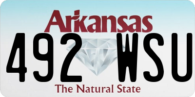 AR license plate 492WSU