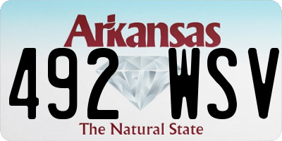 AR license plate 492WSV