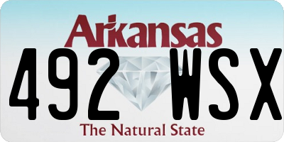 AR license plate 492WSX