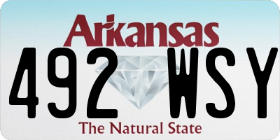 AR license plate 492WSY