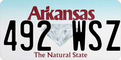 AR license plate 492WSZ