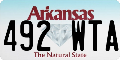 AR license plate 492WTA