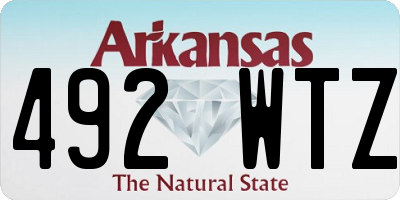 AR license plate 492WTZ