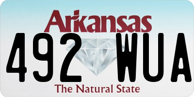 AR license plate 492WUA