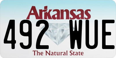 AR license plate 492WUE