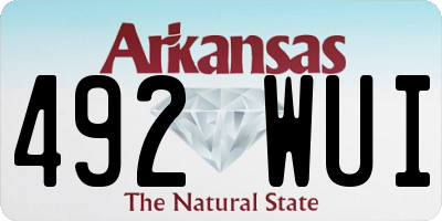 AR license plate 492WUI