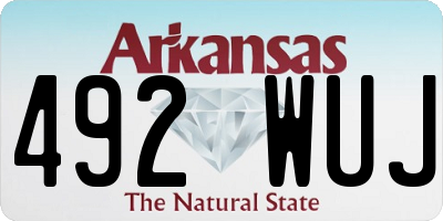 AR license plate 492WUJ