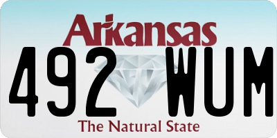 AR license plate 492WUM