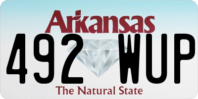 AR license plate 492WUP