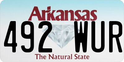 AR license plate 492WUR