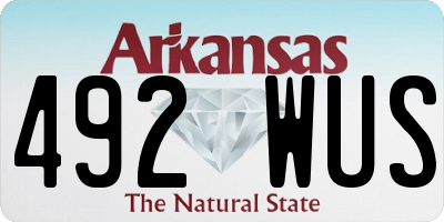 AR license plate 492WUS