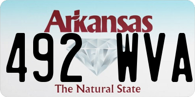 AR license plate 492WVA