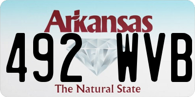 AR license plate 492WVB