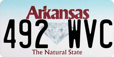 AR license plate 492WVC