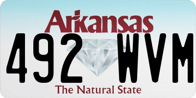 AR license plate 492WVM