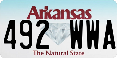 AR license plate 492WWA