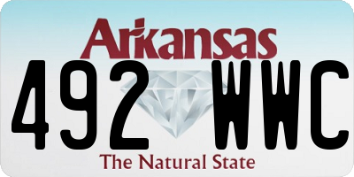 AR license plate 492WWC