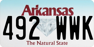 AR license plate 492WWK