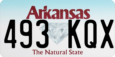 AR license plate 493KQX