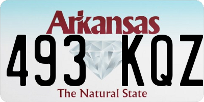 AR license plate 493KQZ