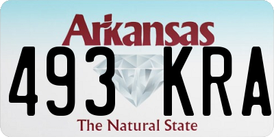 AR license plate 493KRA