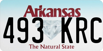 AR license plate 493KRC