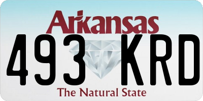 AR license plate 493KRD