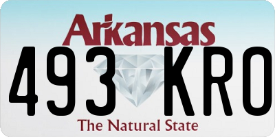 AR license plate 493KRO