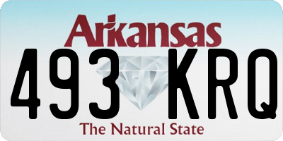 AR license plate 493KRQ